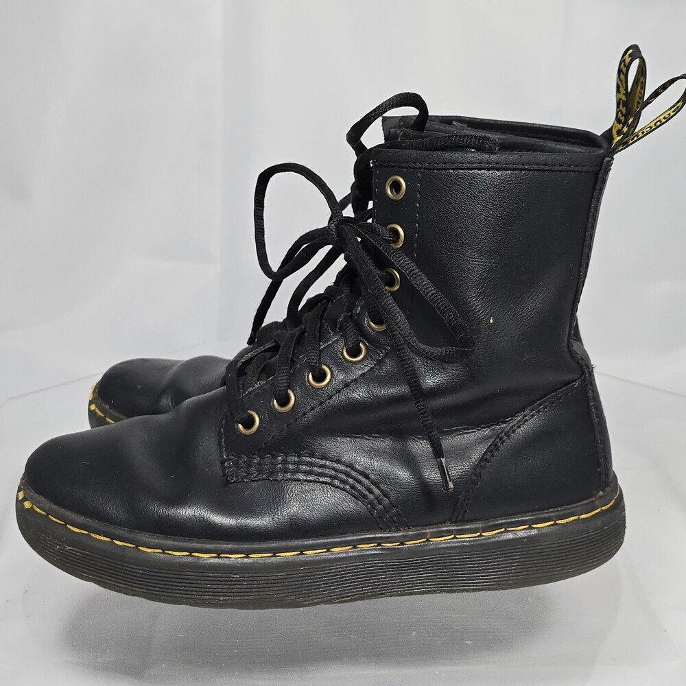 Dr Martens Zavala Women L 5/37/UK4 Black Leather Combat Ankle Sneaker Boots